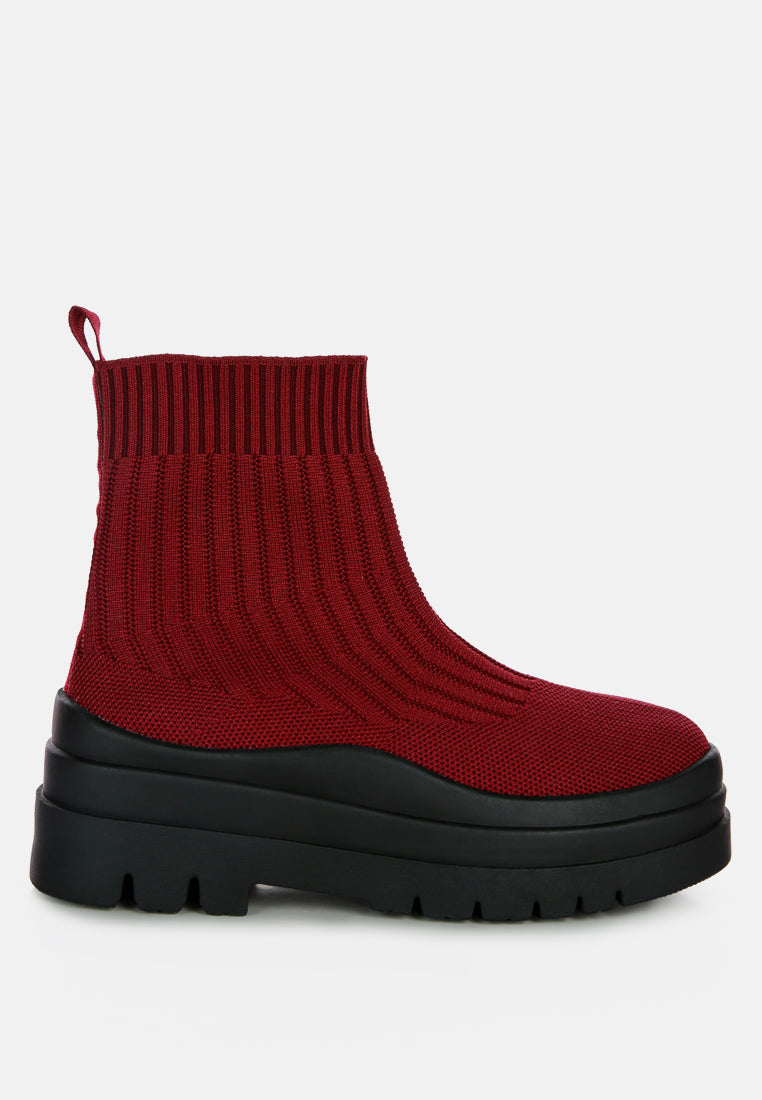 Quavo Knitted Platform Chunky Boots-0