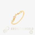 Rose quartz laurel ring Nabi London