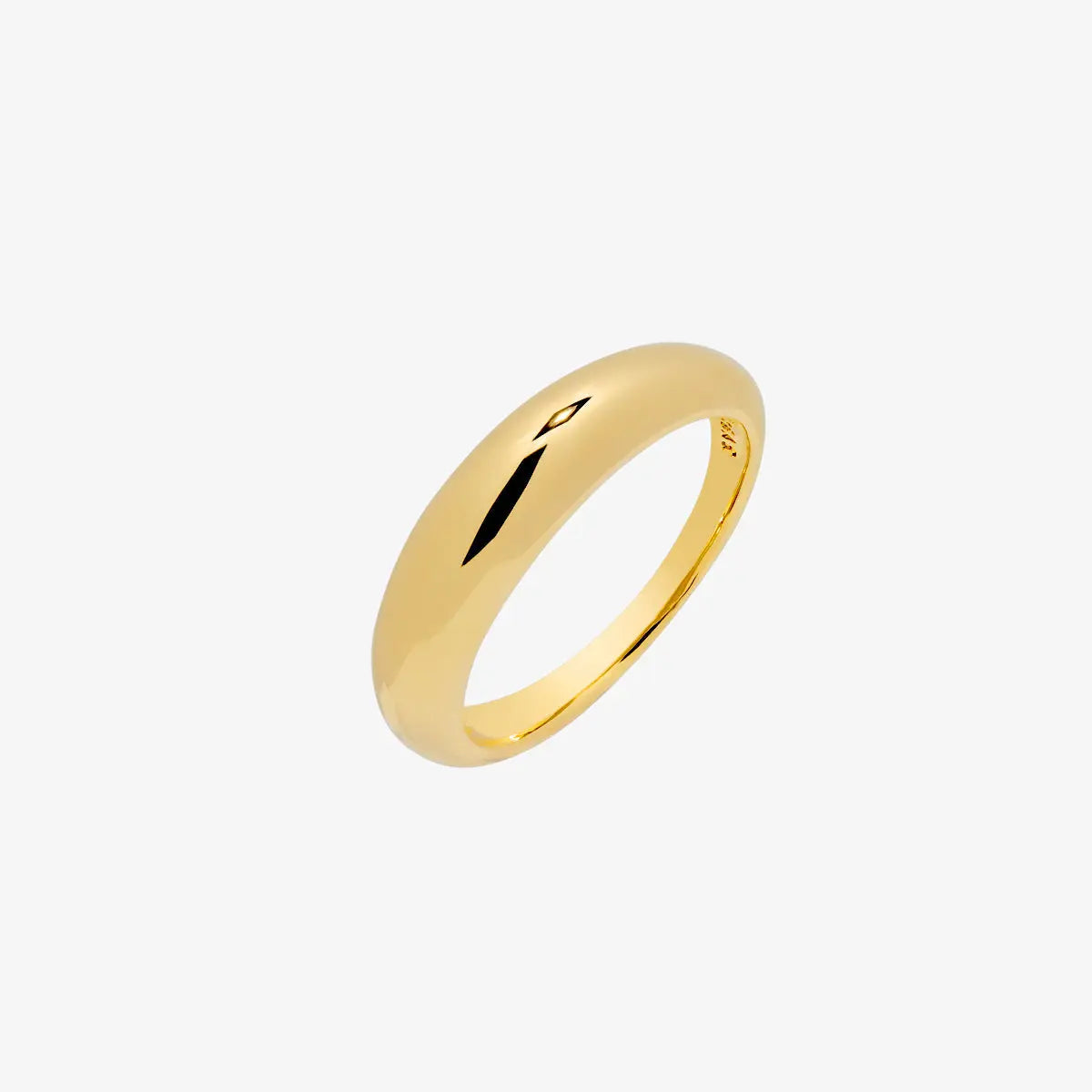 Oval Shaped Volumed Band Ring Nabi London