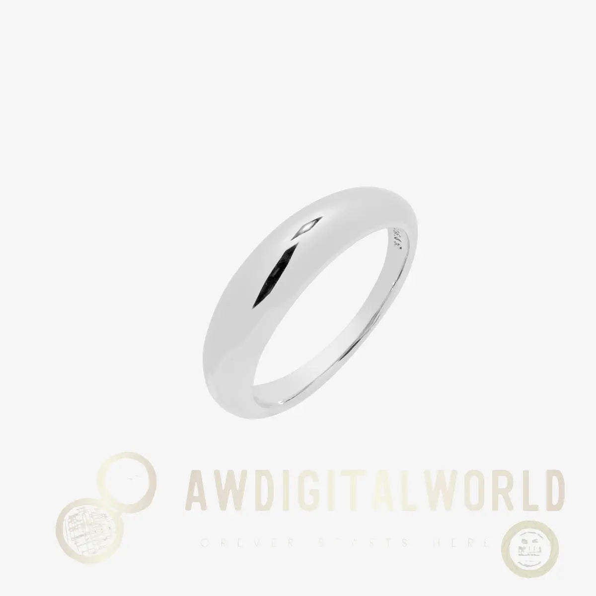 Oval Shaped Volumed Band Ring Nabi London