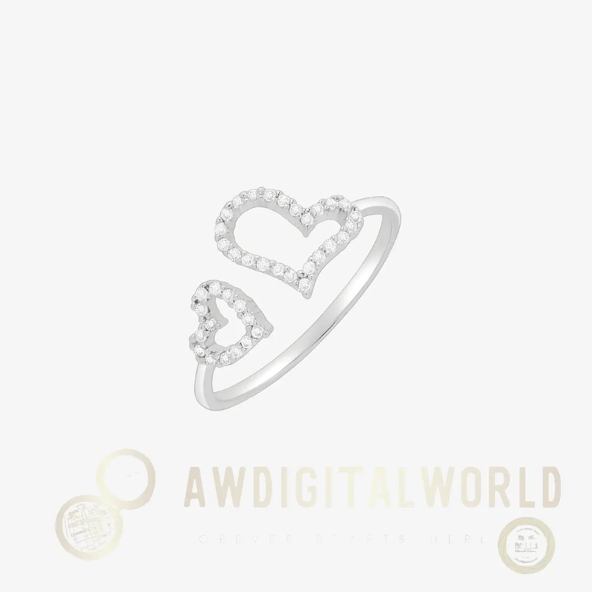 Double hearts ring Nabi London