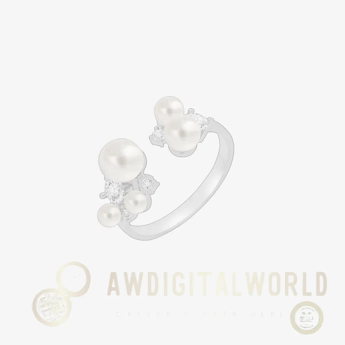 Pearl cubic ring Nabi London