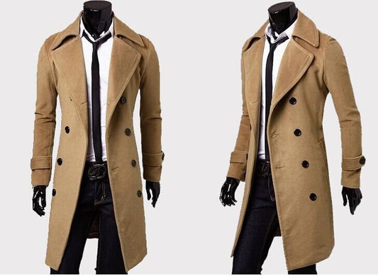 Mens Designer Clothing Trench Coats Free Shipping Winter Fashion Blue Charlie