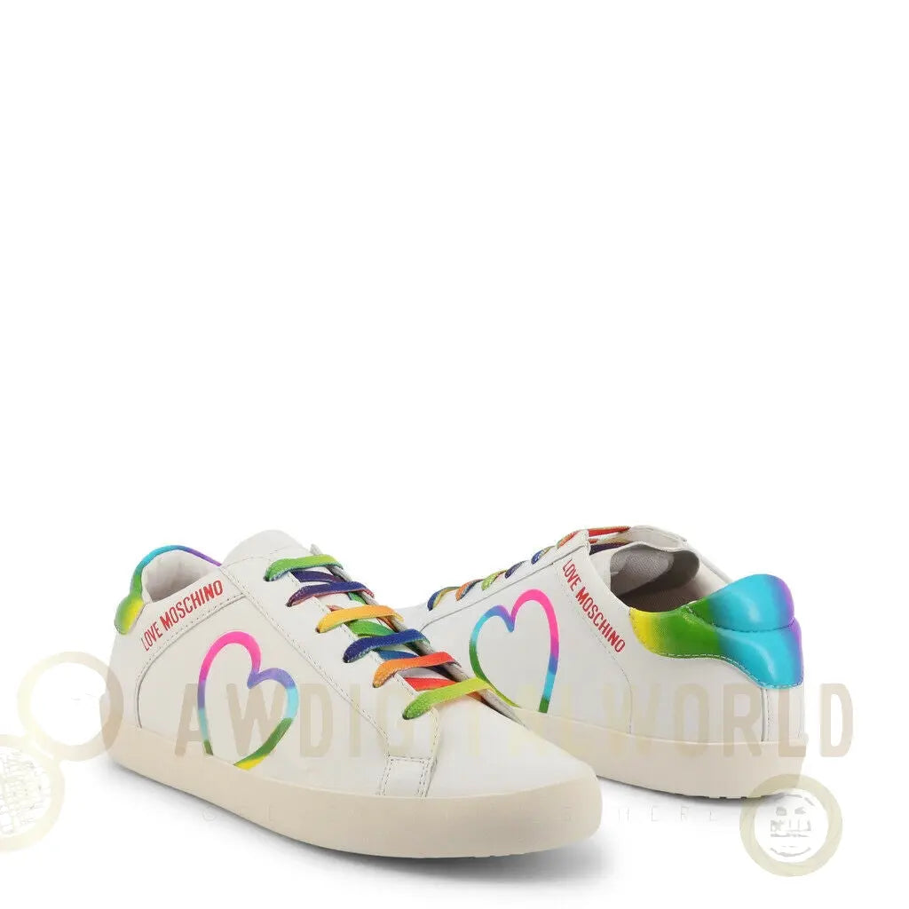 Rainbow Heart Sneakers Burgundy Hera