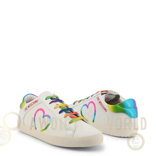 Rainbow Heart Sneakers Burgundy Hera