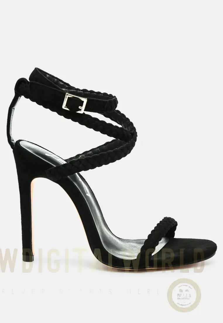 Sherri High Heeled Faux Suede Sandals London Rag