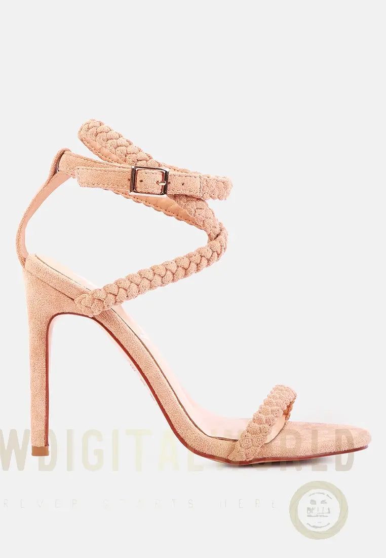 Sherri High Heeled Faux Suede Sandals London Rag