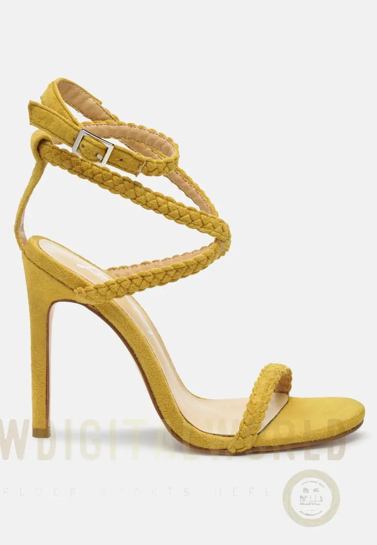 Sherri High Heeled Faux Suede Sandals London Rag