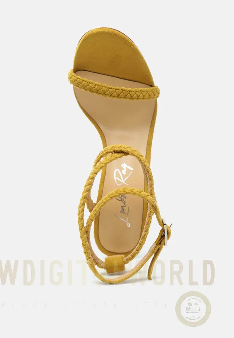 Sherri High Heeled Faux Suede Sandals London Rag