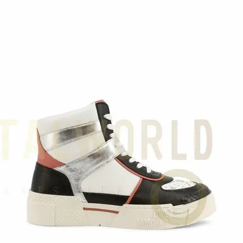 Silver High Top Sneakers Burgundy Hera