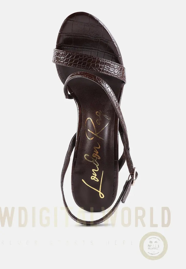 Slegs Slingback Block High Heeled Sandals London Rag