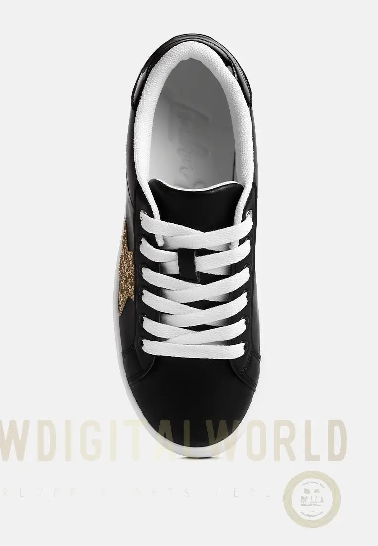 Starry Glitter Star Detail Sneakers London Rag