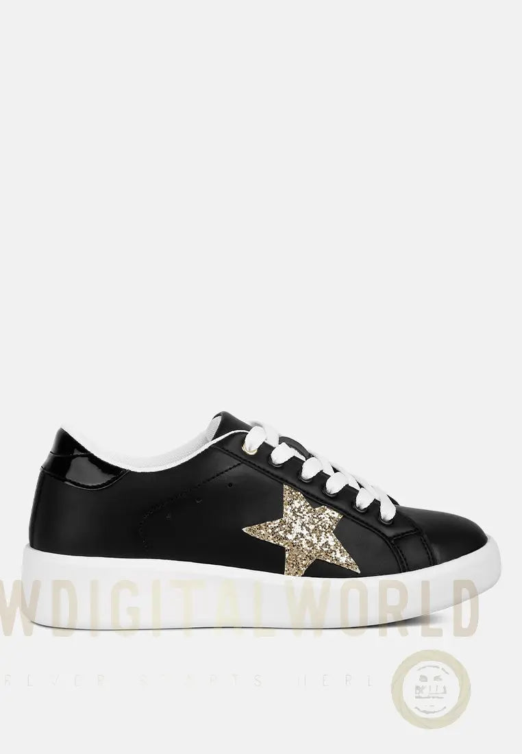 Starry Glitter Star Detail Sneakers London Rag