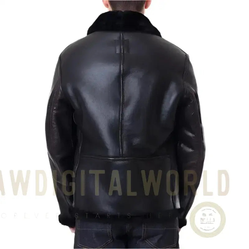 Mens Black Sheepskin B3 Jacket Riders Republic UK