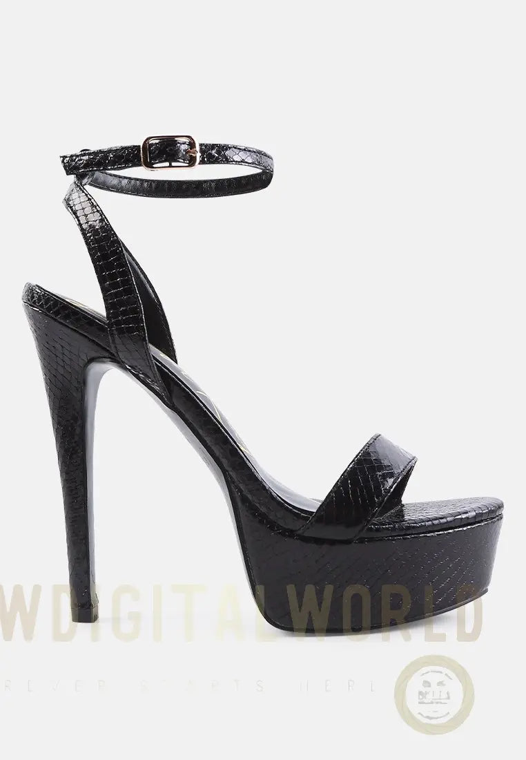 Queen Bee Rhinestone Heeled Sandals London Rag