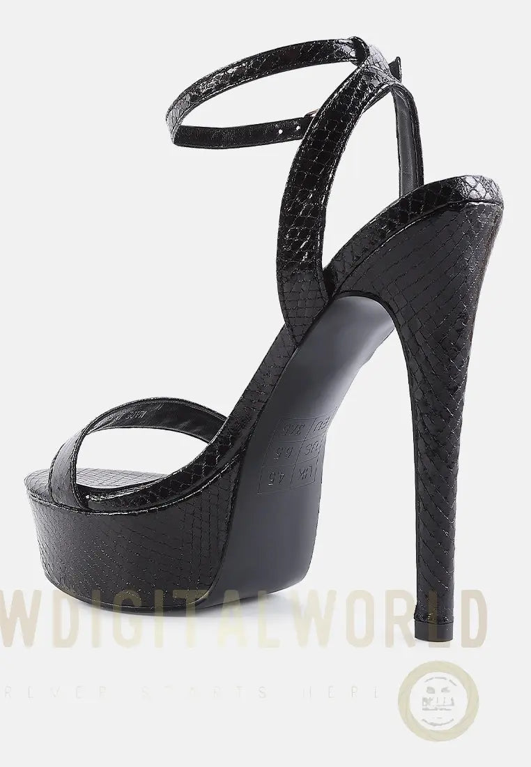 Queen Bee Rhinestone Heeled Sandals London Rag
