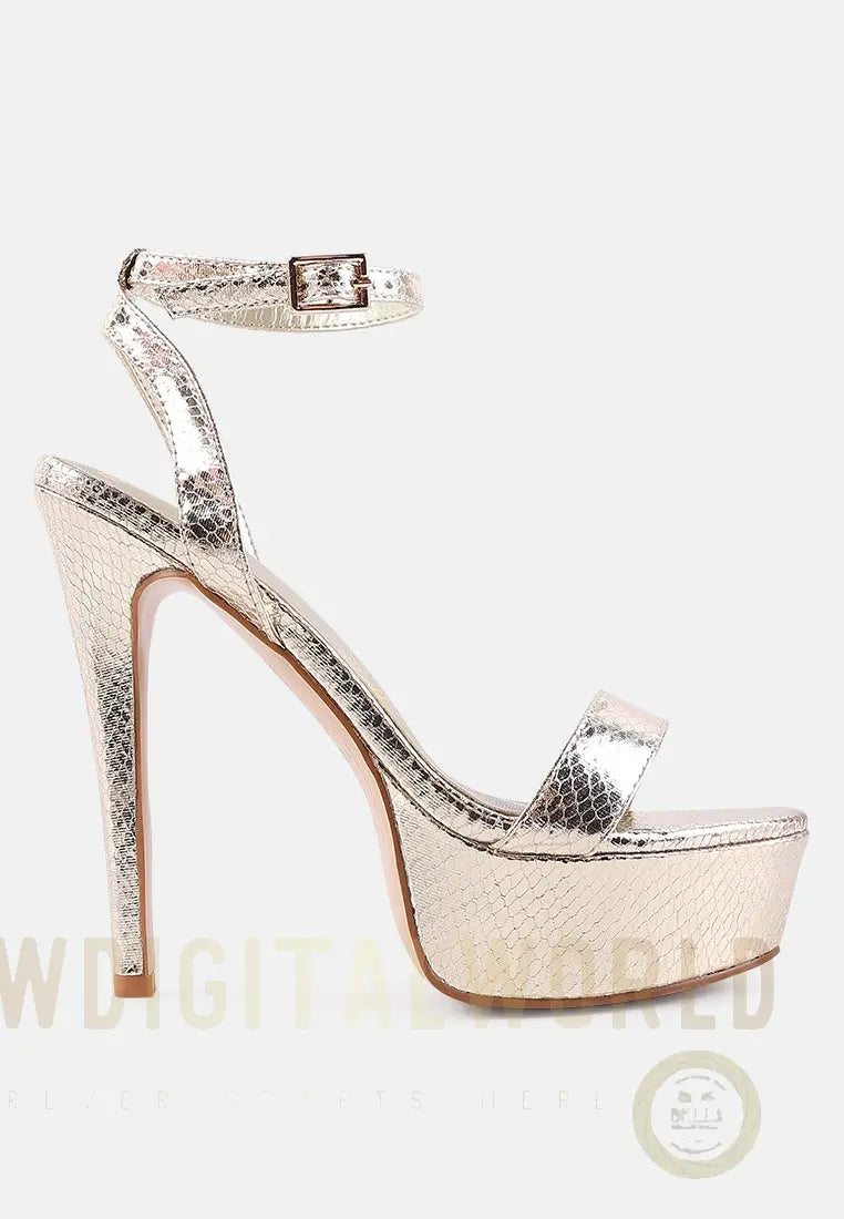Queen Bee Rhinestone Heeled Sandals London Rag