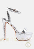 Queen Bee Rhinestone Heeled Sandals London Rag