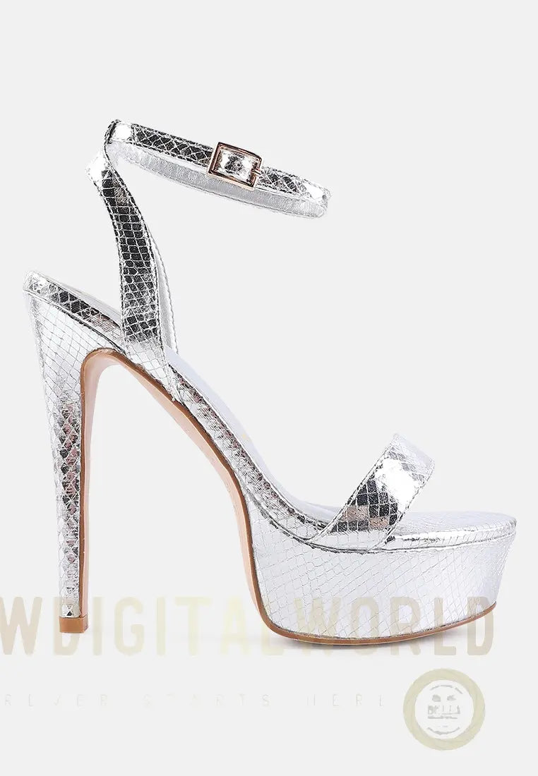 Queen Bee Rhinestone Heeled Sandals London Rag