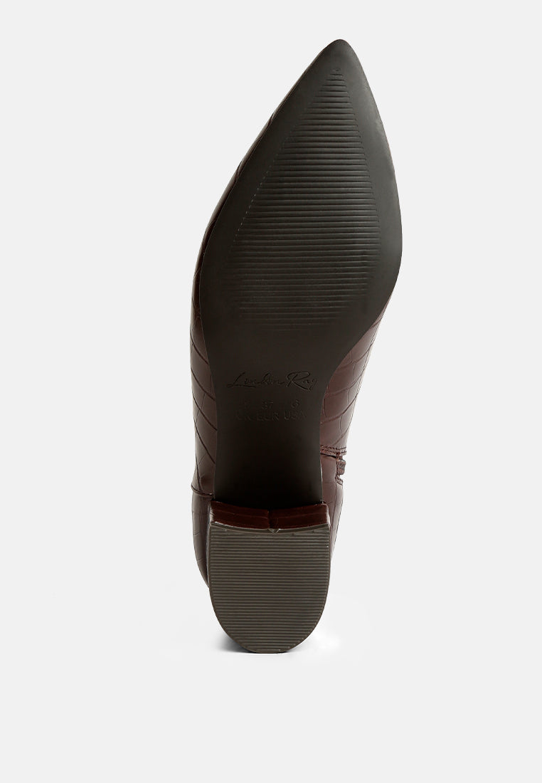 Thalia Pointed Toe Ankle Boots-1