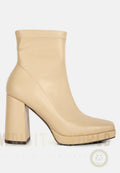 Tintin Square Toe Ankle Heeled Boots-5