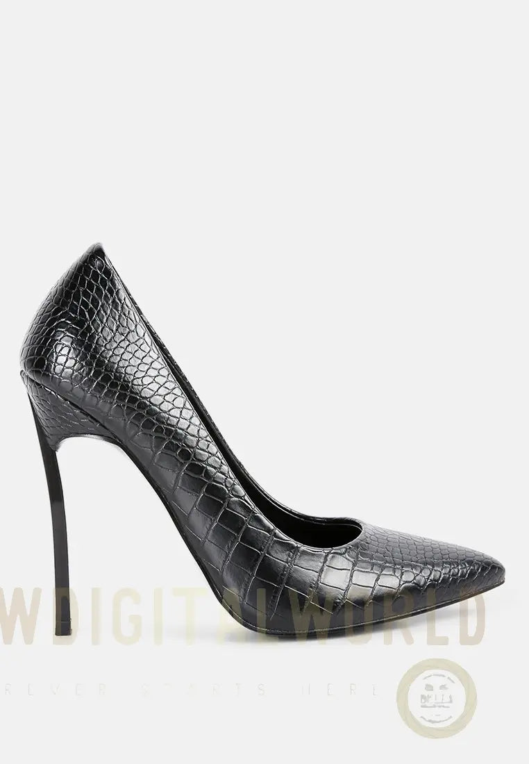 Urchin Croc High Stiletto Heel Pumps London Rag