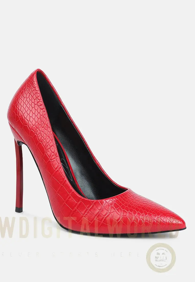 Urchin Croc High Stiletto Heel Pumps London Rag
