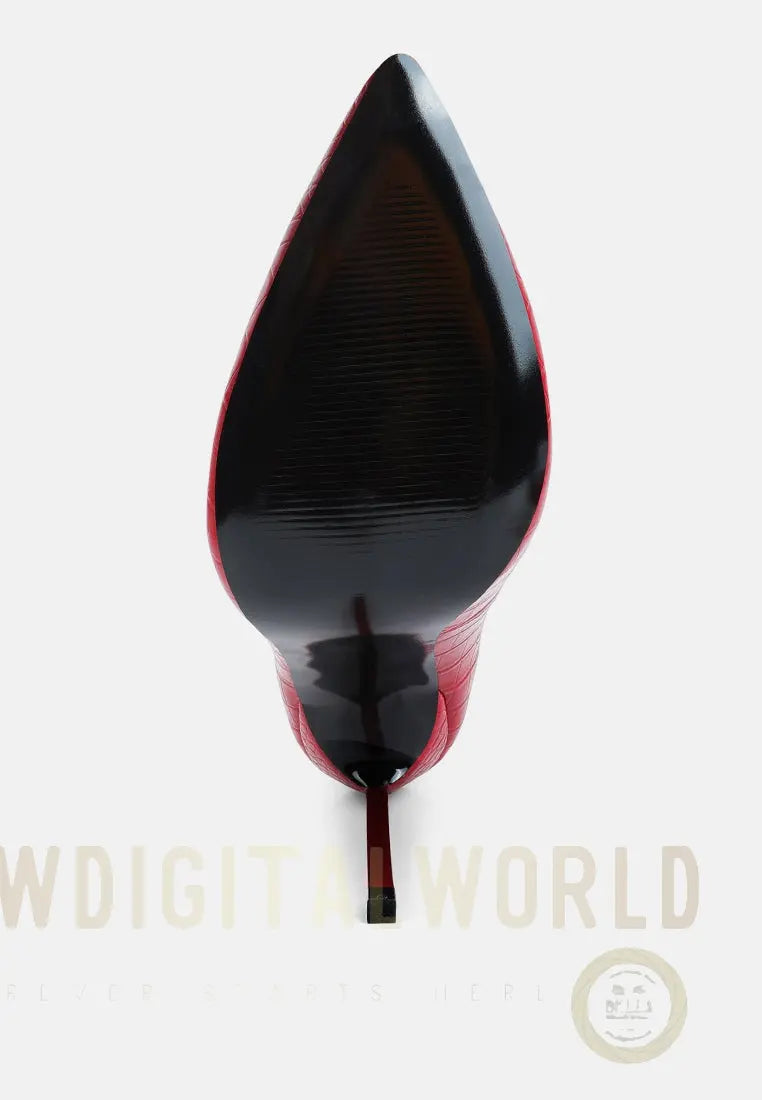 Urchin Croc High Stiletto Heel Pumps London Rag