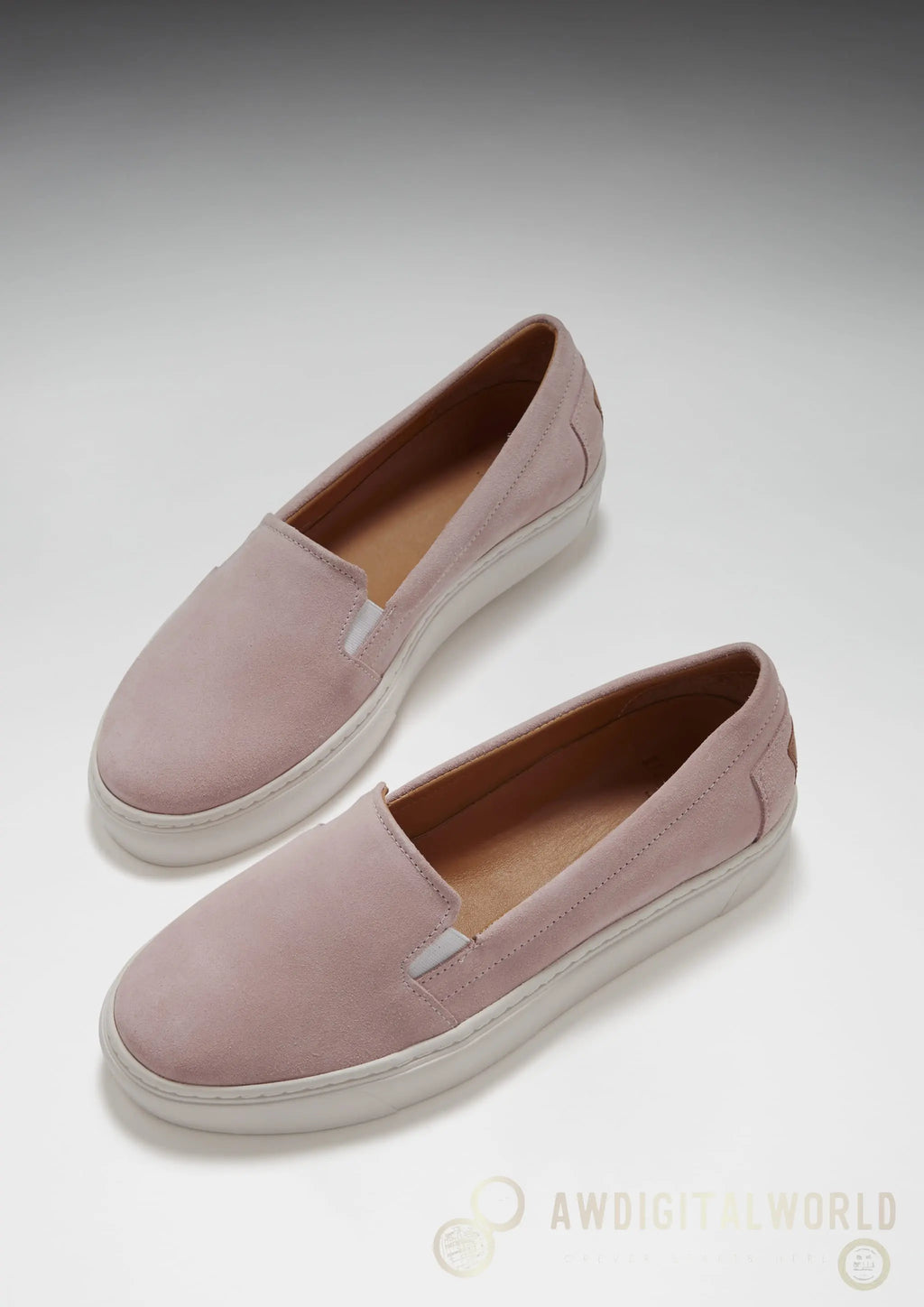 Women's Slip-On Sneakers, ice pink suede Hugs & Co.