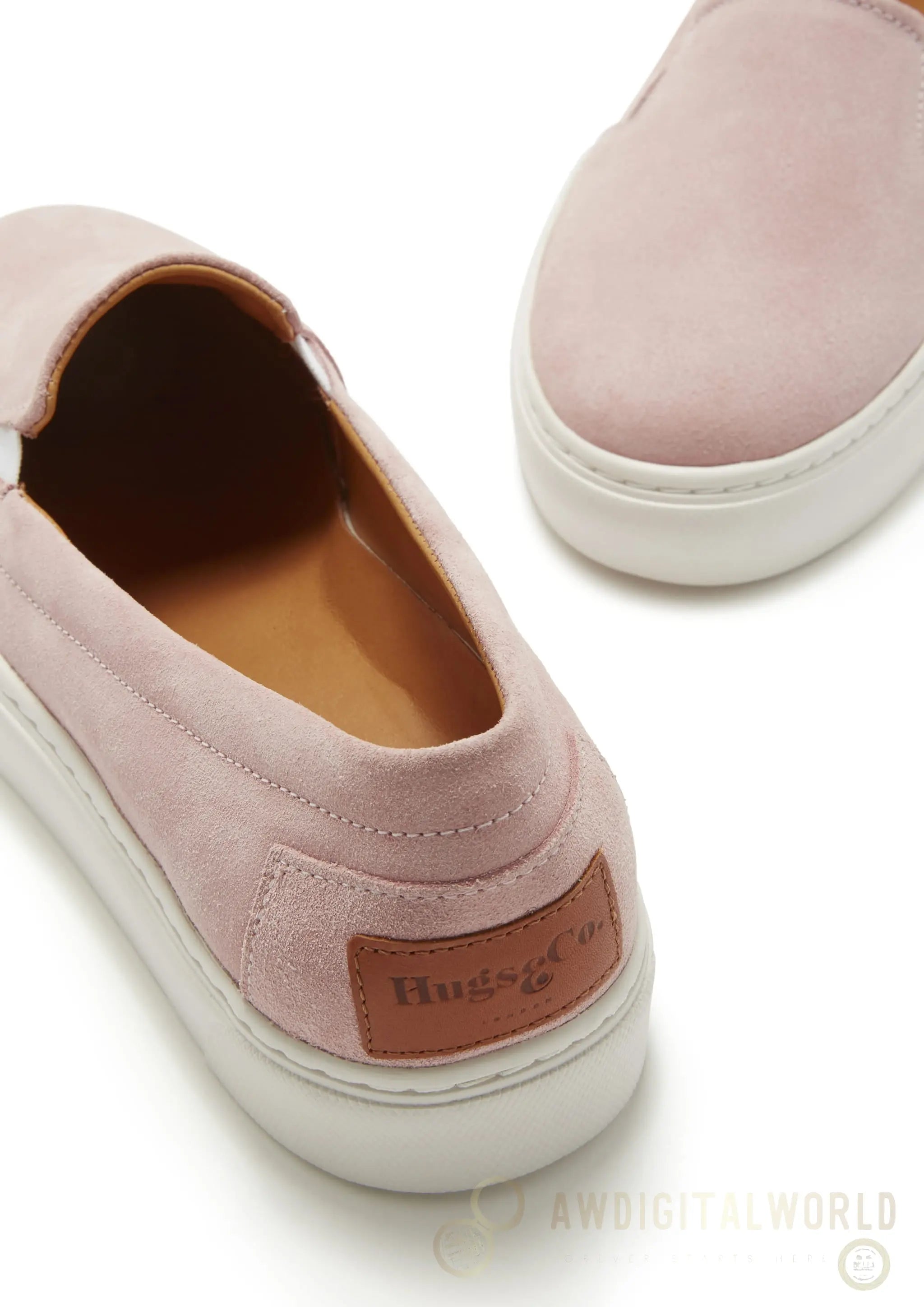 Women's Slip-On Sneakers, ice pink suede Hugs & Co.