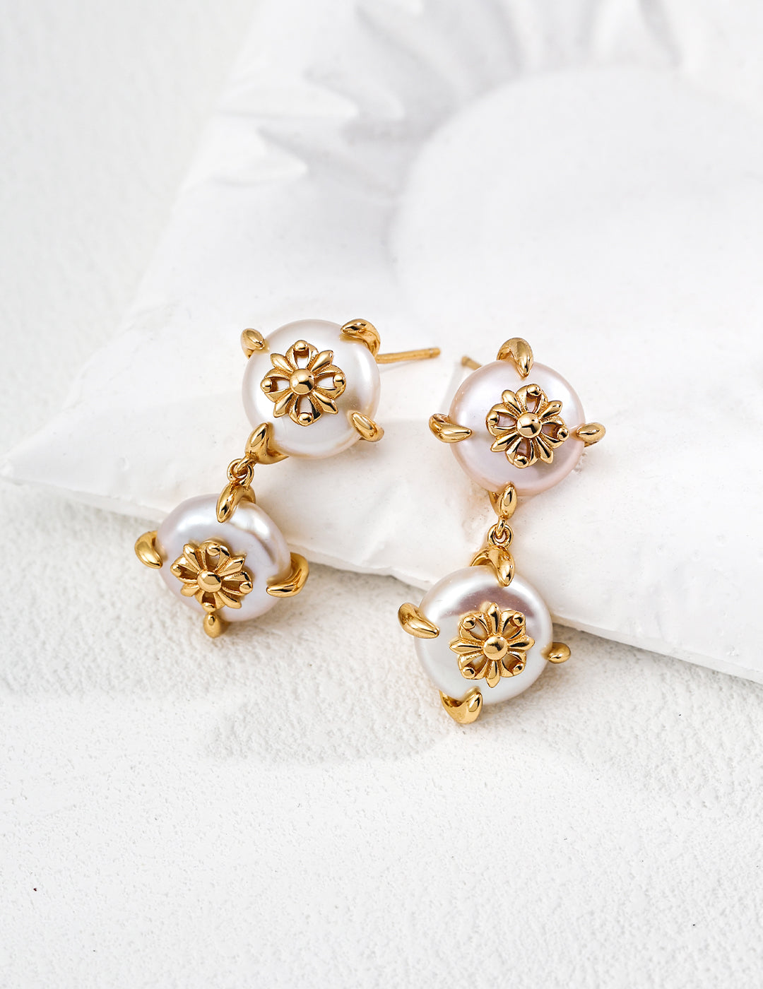 Baroque Gothic Iris Pearl Drop Earrings Bliss Bliss Giftique