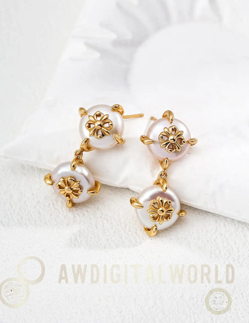 Baroque Gothic Iris Pearl Drop Earrings Bliss Bliss Giftique