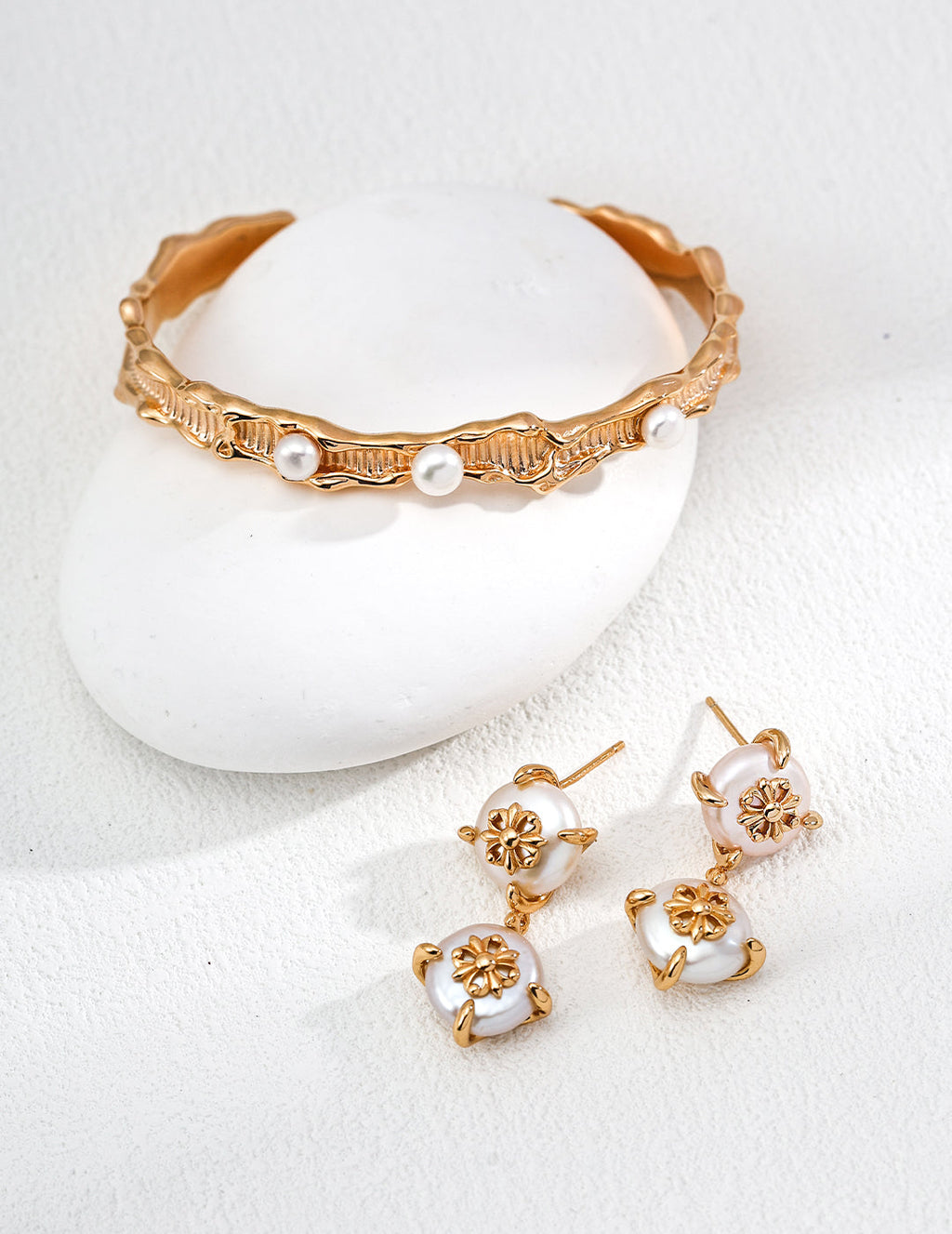 Baroque Gothic Iris Pearl Drop Earrings Bliss Bliss Giftique
