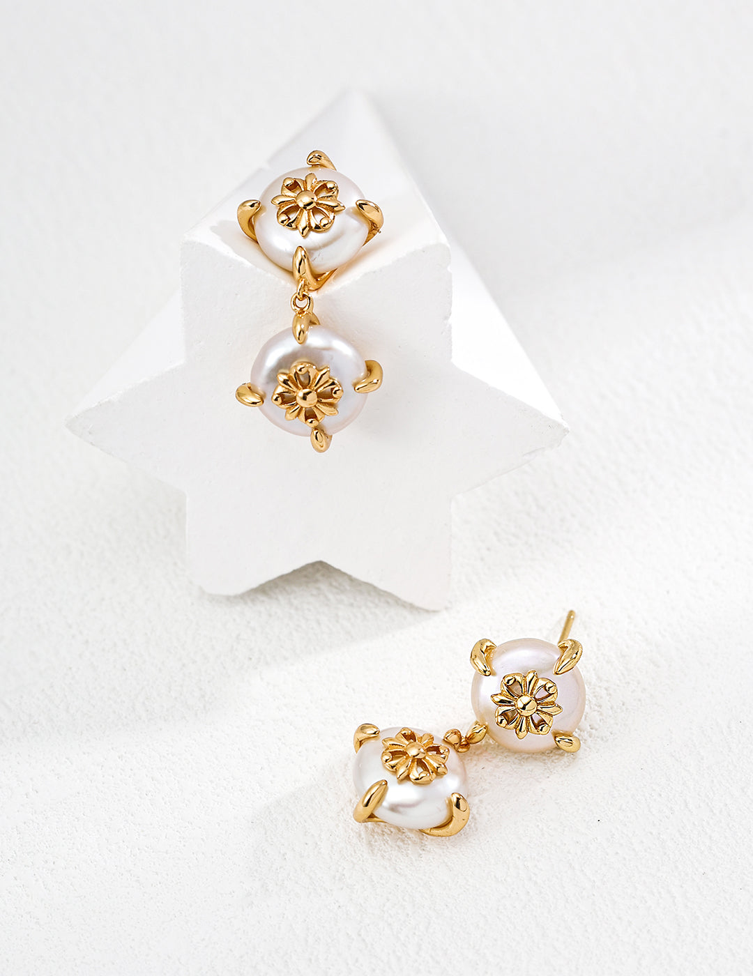 Baroque Gothic Iris Pearl Drop Earrings Bliss Bliss Giftique